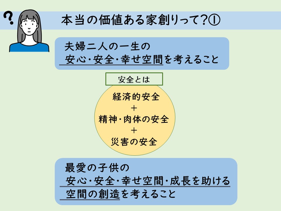 本当に価値ある家創り。安心・安全・幸せ空間